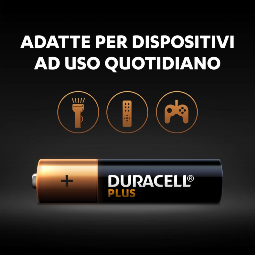 Picture of BATTERIA MINISTILO AAA ALCALINA 4PZ DURACELL PLUSPOWER MN2400P