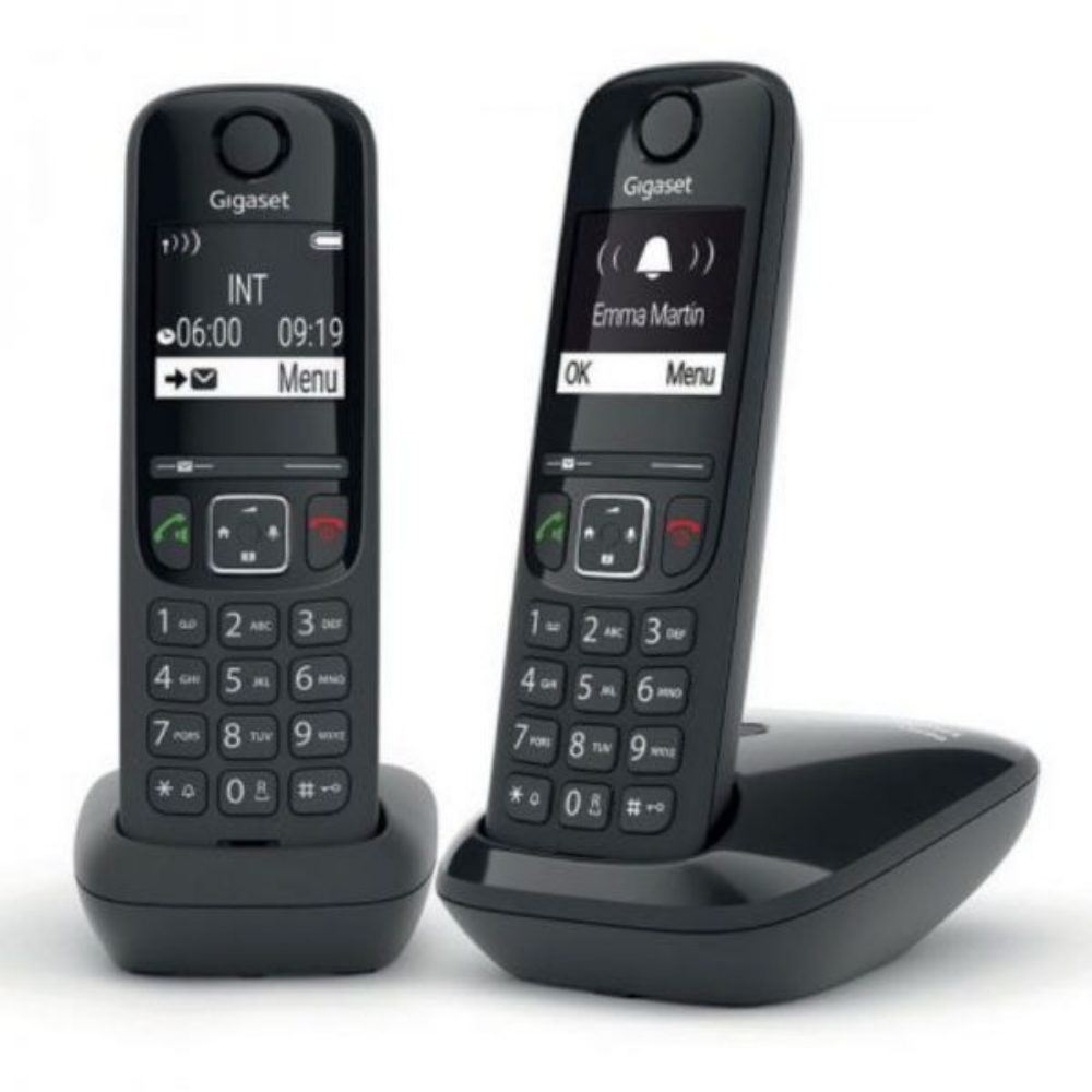 Immagine di CORDLESS SIEMENS GIGASET AS690 DUO BLACK