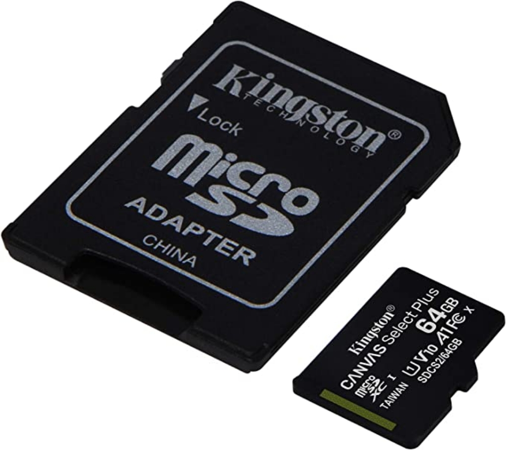 Picture of MEMORY CARD MICRO SD/TRANSFLASH 64GB KINGSTON CLASSE 10 SDCS2/64GB