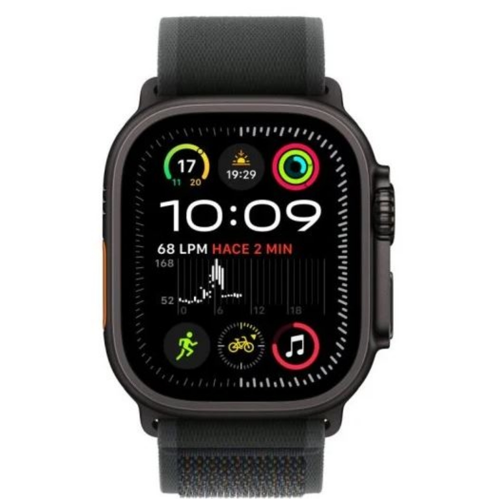 Picture of SMARTWATCH APPLE WATCH ULTRA 2 49MM GPS + 4G TITANIO CON CINTURINO NERO TRAIL LOOP MX4U3TY/A ITALIA