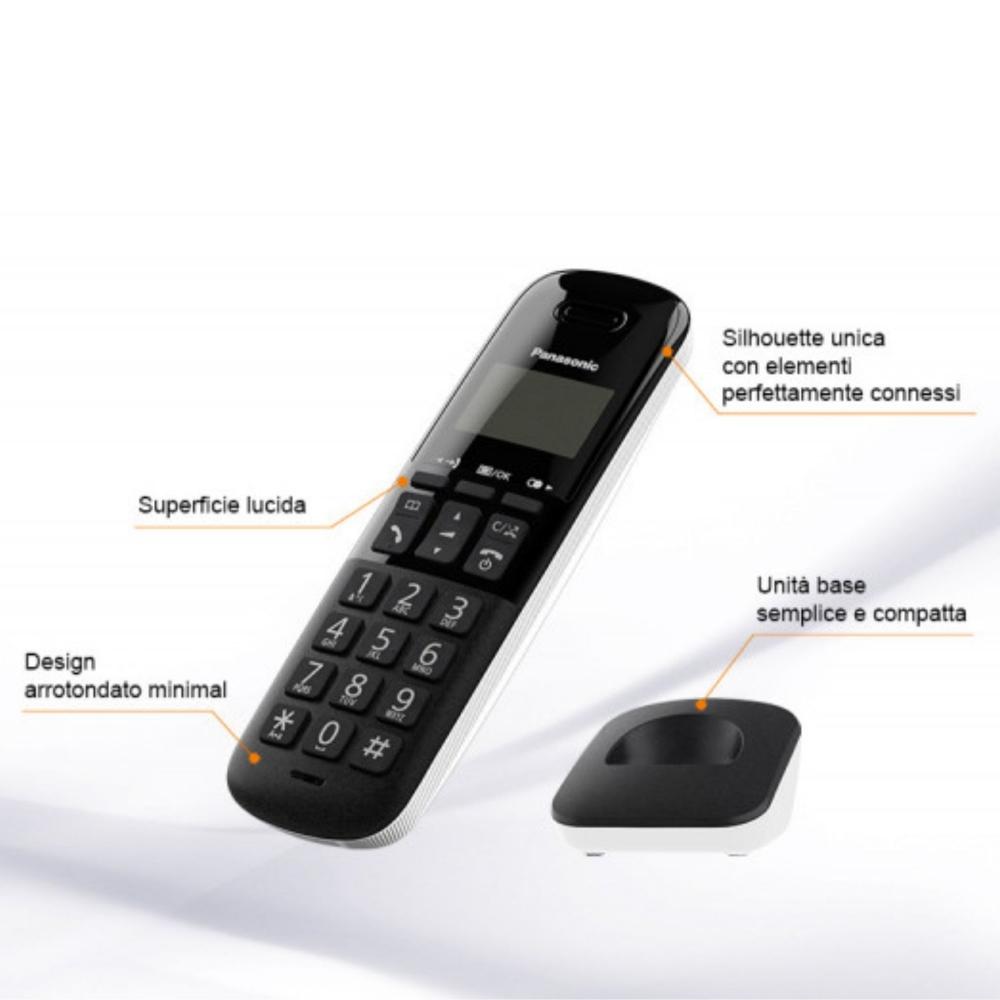 Immagine di CORDLESS PANASONIC KX-TGB612JTW DUO BLACK/WHITE