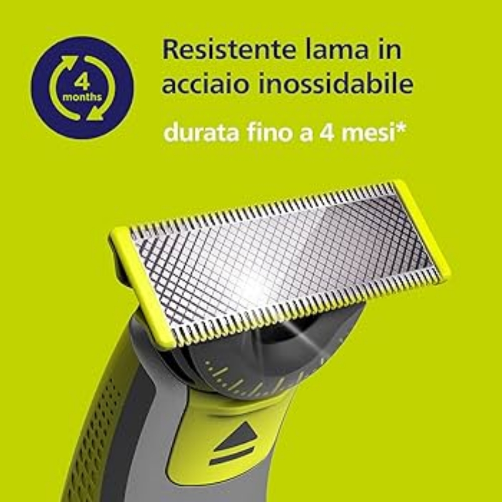 Immagine di RASOIO ELETTRICO RICARICABILE PHILIPS ONE BLADE TUTTO IN 1 QP2724/23