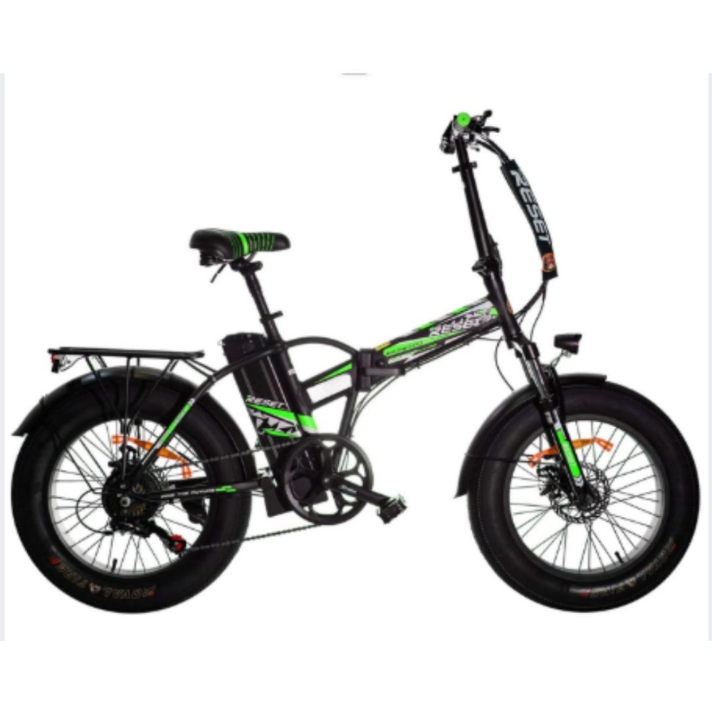 Immagine di BICICLETTA ELETTRICA 250W RESET YOUNG NERO/VERDE CON FRENI IDRAULICI