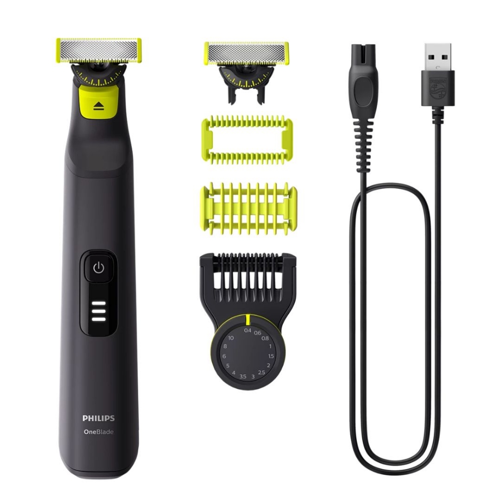 Picture of RASOIO ELETTRICO RICARICABILE PHILIPS ONE BLADE PRO 360 FACE&BODY QP6542/15 BLACK GREEN