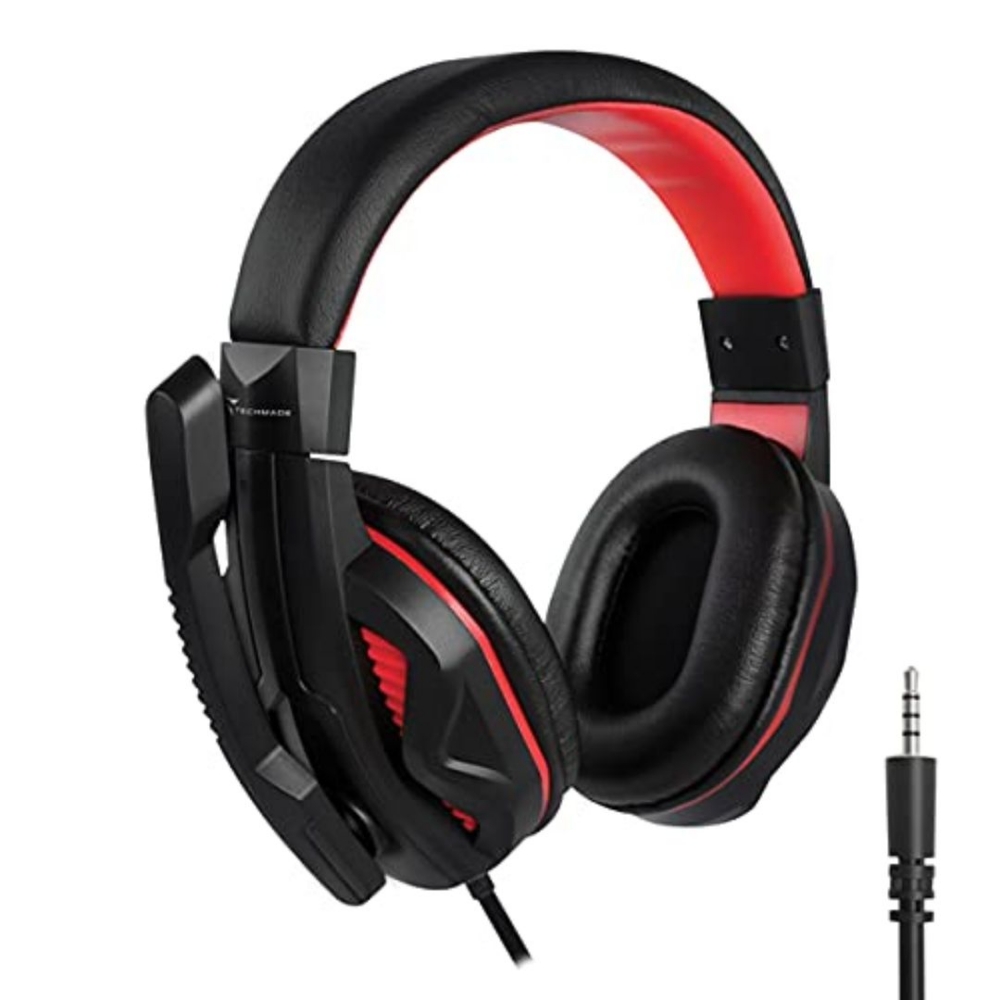 Immagine di CUFFIE + MICROFONO 3.5MM GAMING TECHMADE TM-PC13-RD