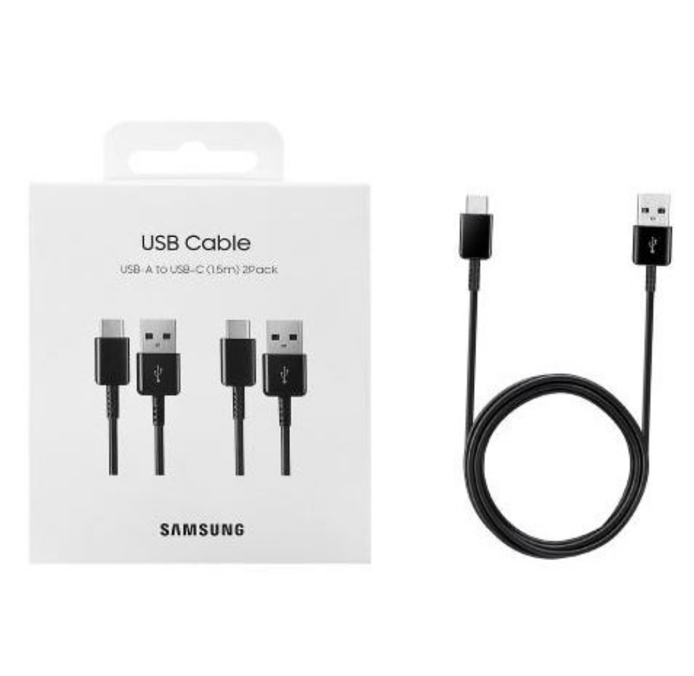 Immagine di CAVO DATI/CARICA PER SMARTPHONE TYPE-C 1.5MT SAMSUNG CONFEZIONE DA 2PZ EP-DG930MBEGWW BLACK