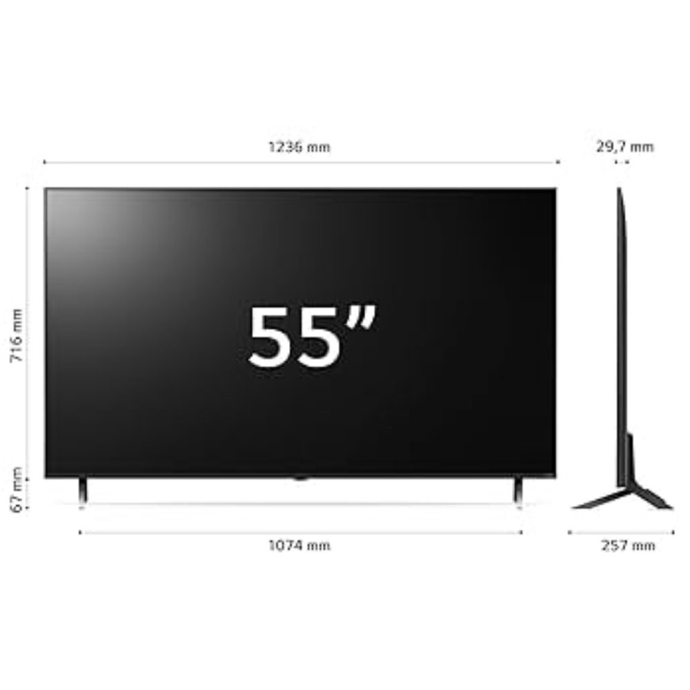 Picture of TV QNED 55" LG 55QNED80A3B SMART TV EUROPA BLACK