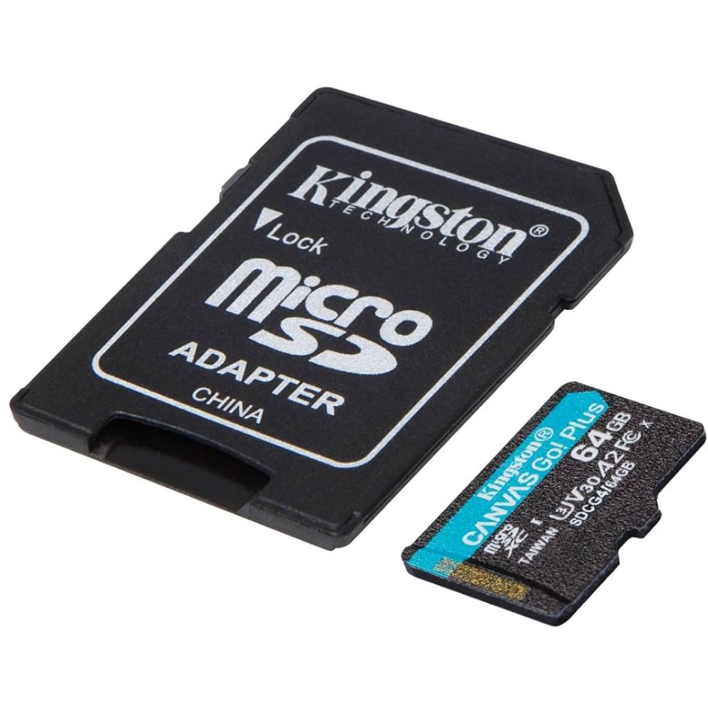 Immagine di MEMORY CARD MICRO SD/TRANSFLASH 64GB KINGSTON CANVAS GO PLUS CLASSE 10 U3 V30 SDCG4/64GB