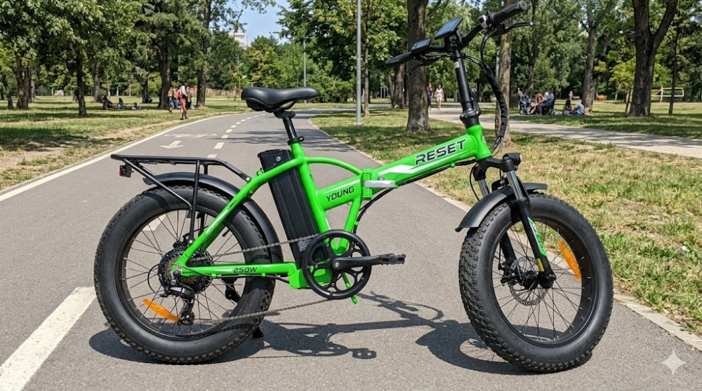 Immagine di BICICLETTA ELETTRICA 250W RESET YOUNG VERDE CON FRENI IDRAULICI