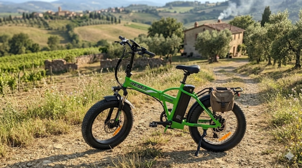 Immagine di BICICLETTA ELETTRICA 250W RESET YOUNG VERDE CON FRENI IDRAULICI