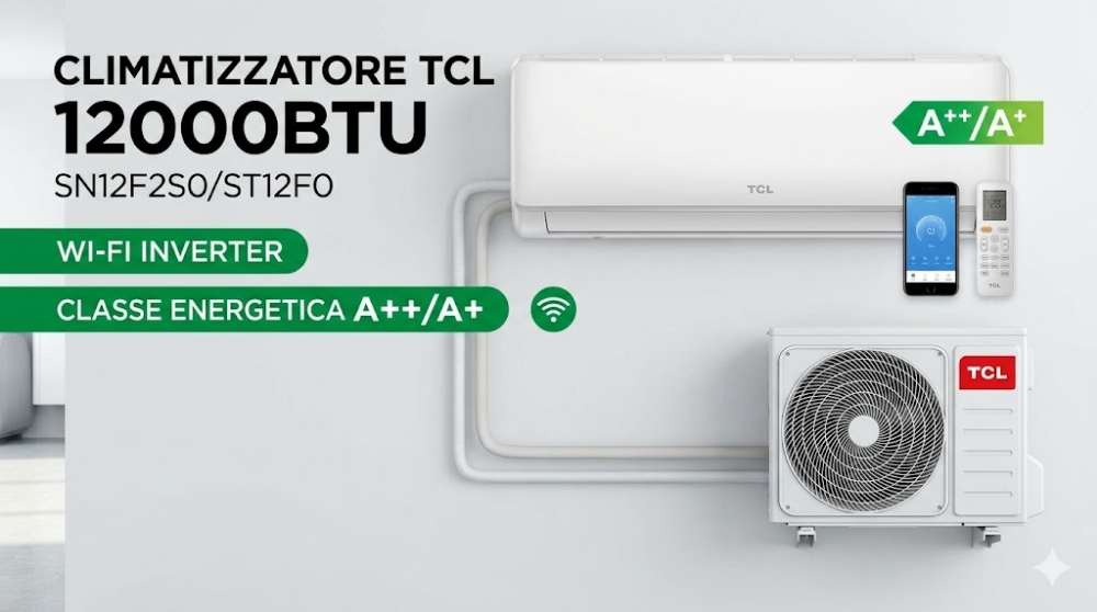 Picture of CLIMATIZZATORE TCL 12000BTU SN12F2S0/ST12F0 WI-FI A++/A+