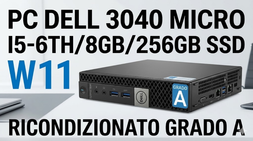 Picture of PC DELL 3040 MICRO I5-6TH/8GB/256GB/SSD/W11 RICONDIZIONATO GRADO A