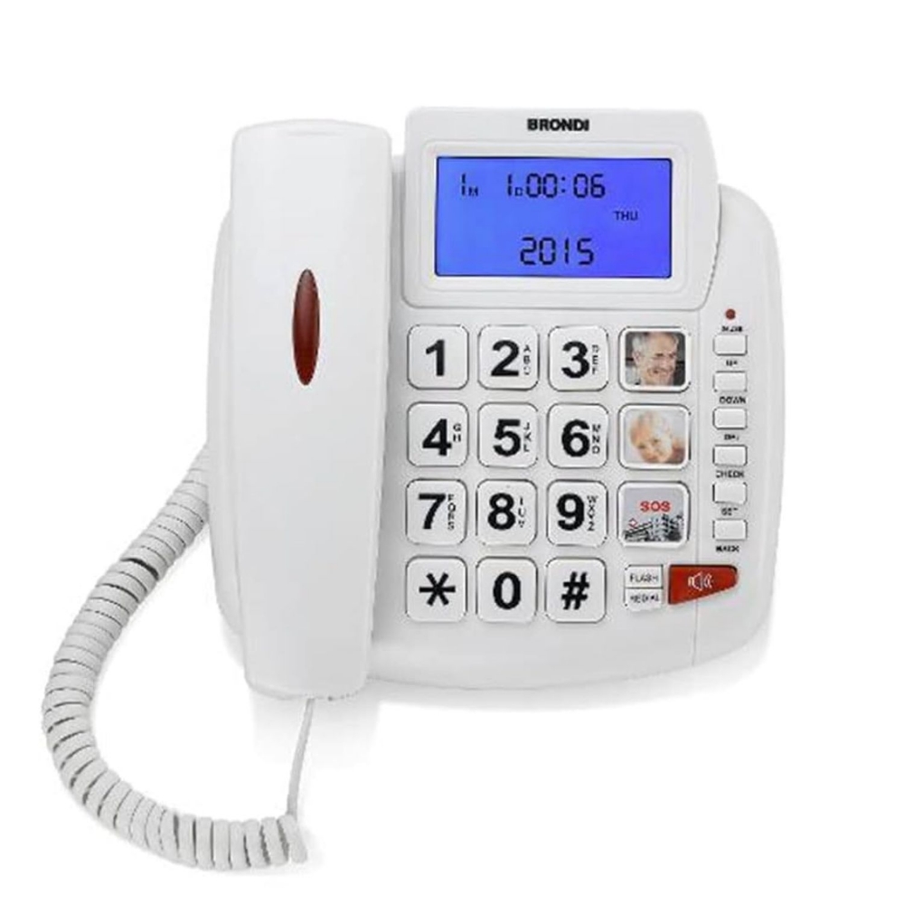 Immagine di TELEFONO DA CASA BRONDI BRAVO 90 LCD WHITE