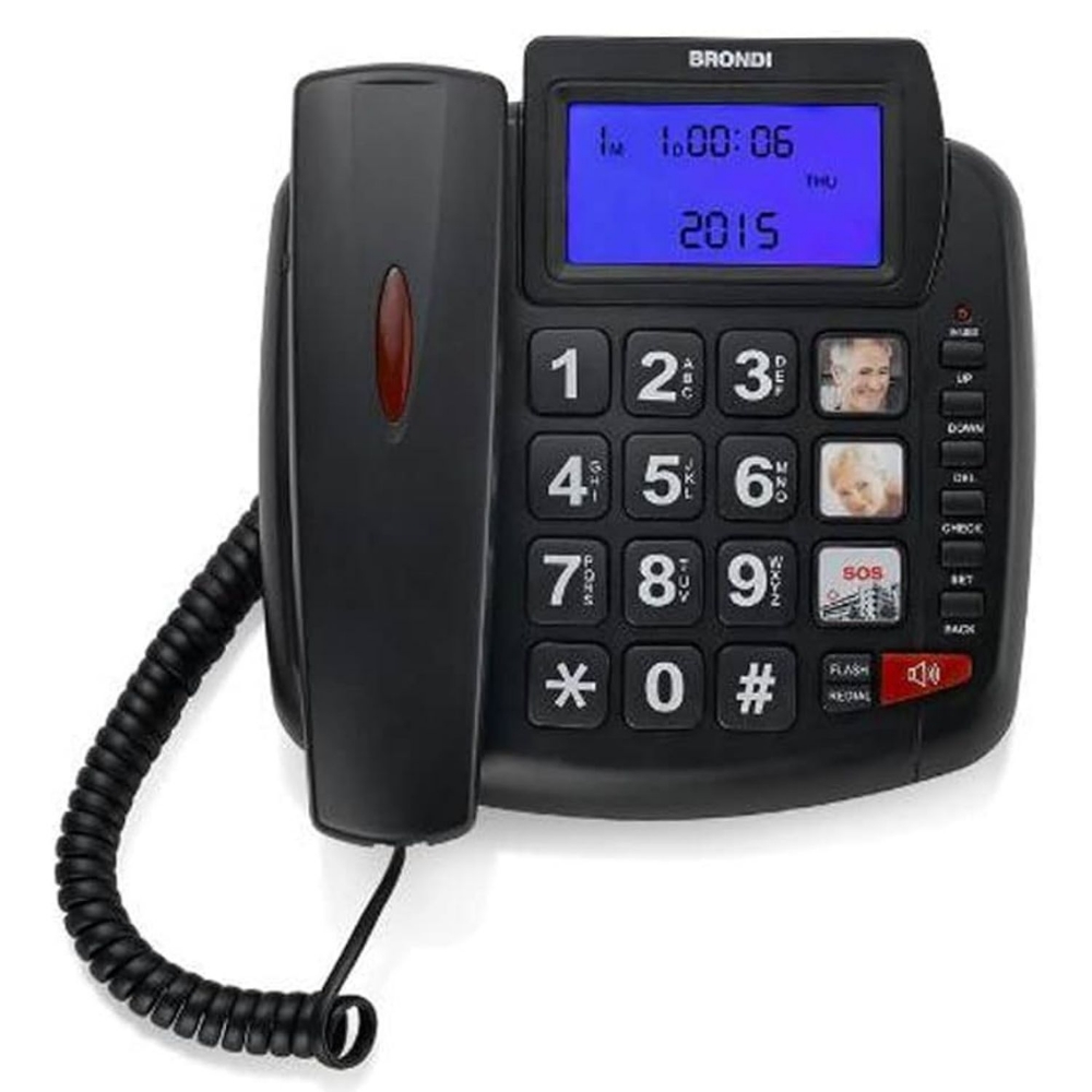 Immagine di TELEFONO DA CASA BRONDI BRAVO 90 LCD BLACK