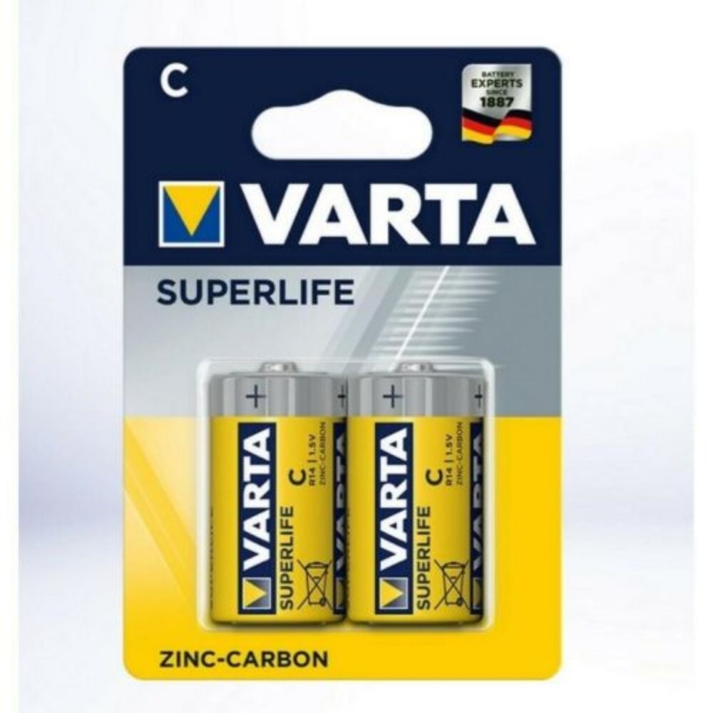 Immagine di BATTERIA SUPERLIFE TORCIA D ZINCO CARBONE 2PZ VARTA
