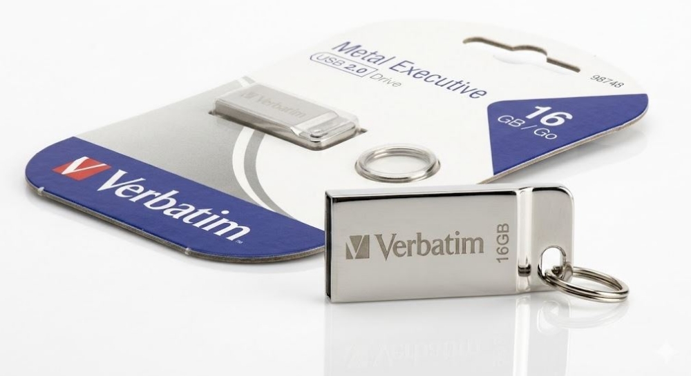 Immagine di MEMORIA USB 16GB 2.0 VERBATIM METAL EXECUTIVE SILVER 98748