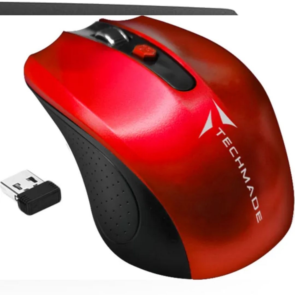 Immagine di MOUSE OTTICO WIRELESS TECHMADE TM-XJ30-RED RED