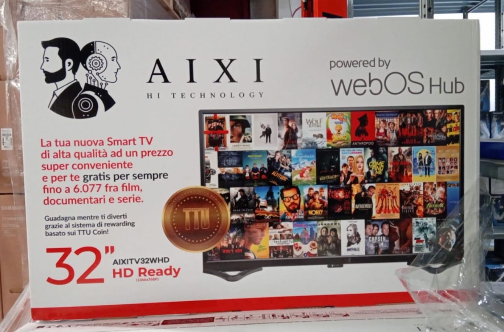 Immagine di TV LED 32" AIXI AIXITV32WHD SMART TV WEBOS ITALIA BLACK