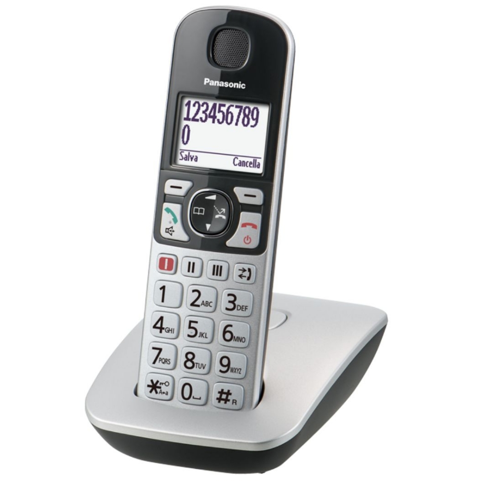 Immagine di CORDLESS PANASONIC KX-TGE510JTS CON SEGRETERIA TELEFONICA ARGENTO