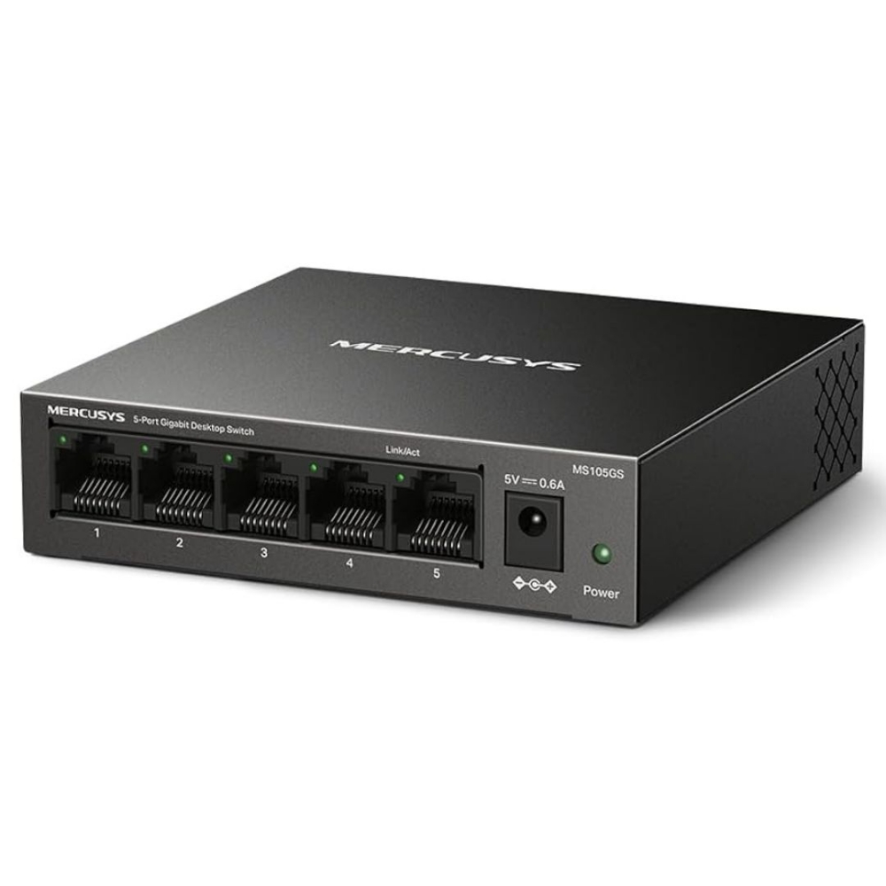 Immagine di HUB SWITCH 05 PORTE LAN MERCUSYS MS105GS DESKTOP
