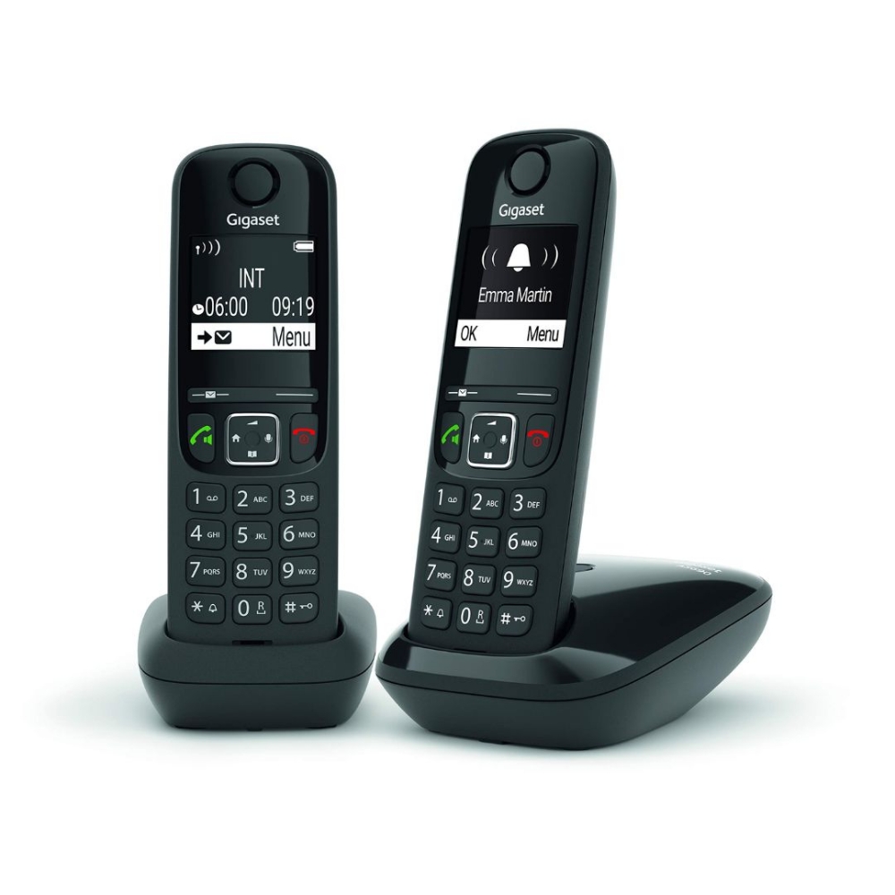 Immagine di CORDLESS SIEMENS GIGASET AS690 DUO BLACK