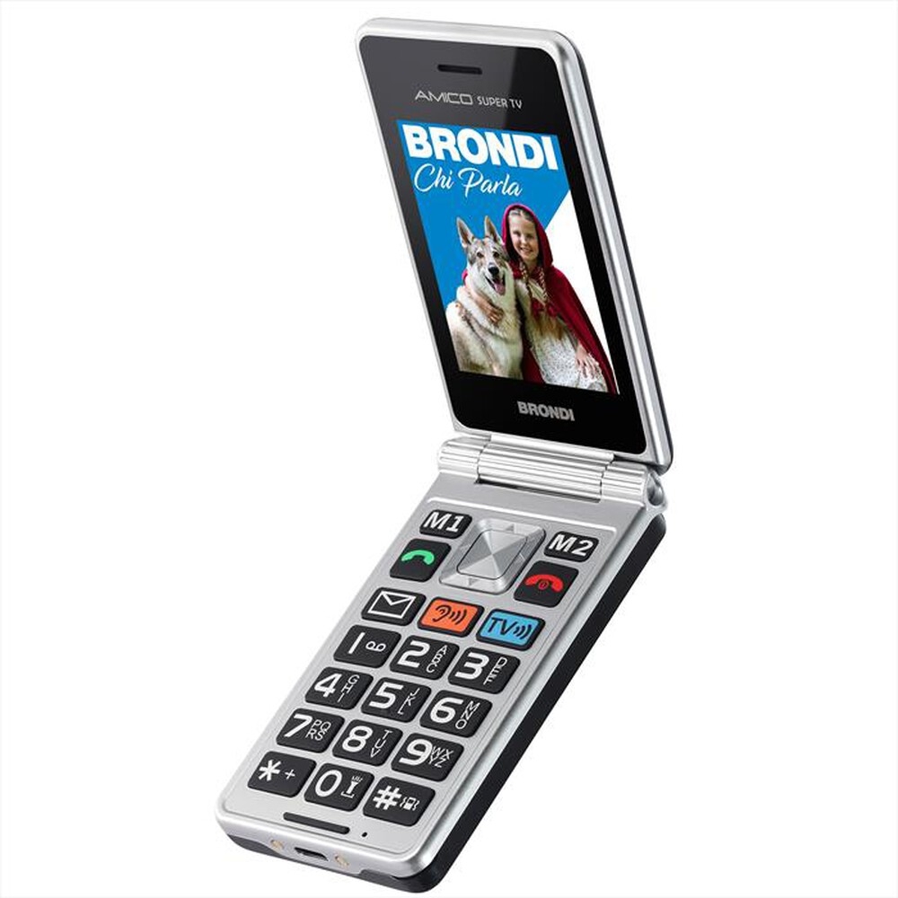 Picture of CELLULARE BRONDI AMICO SUPER TV DUOS GUNMETAL GREY ITALIA