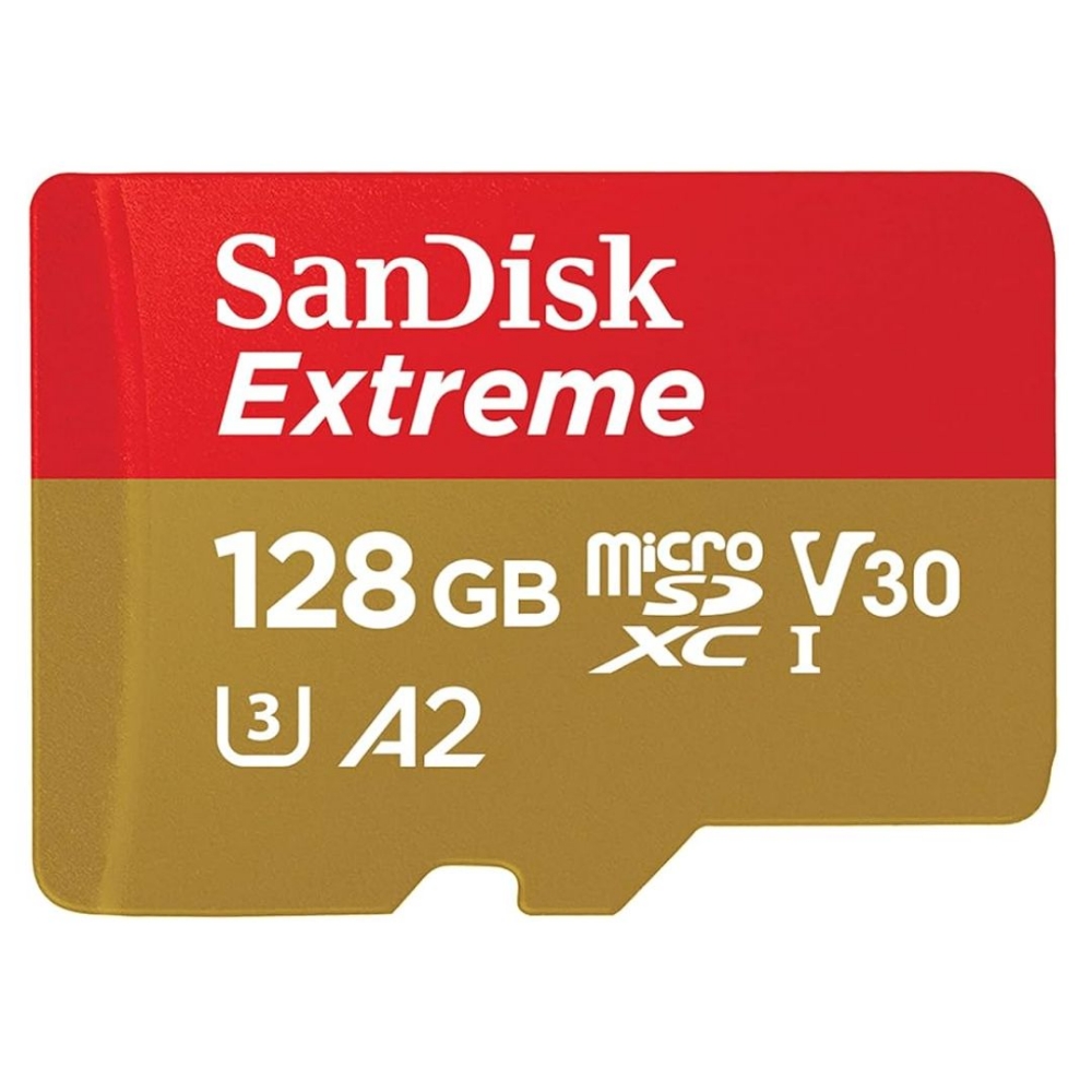 Immagine di MEMORY CARD MICRO SD/TRANSFLASH 128GB SANDISK EXTREME CLASSE 10 U3 V3 SDSQXAA-128G-GN6MA