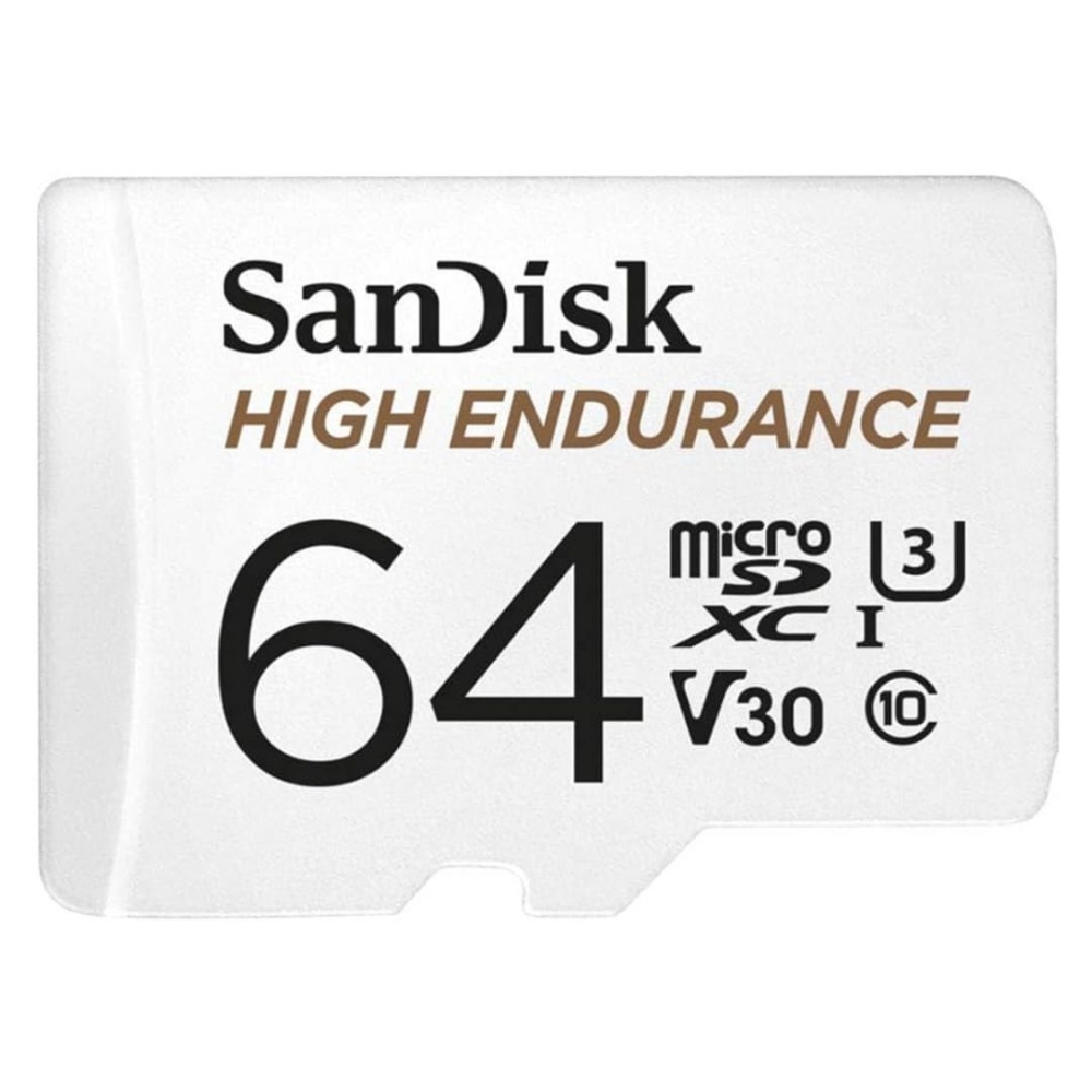 Immagine di MEMORY CARD MICRO SD/TRANSFLASH 64GB SANDISK HIGH ENDURANCE CLASSE 10 U3 V3 SDSQQNR-064G-GN6IA