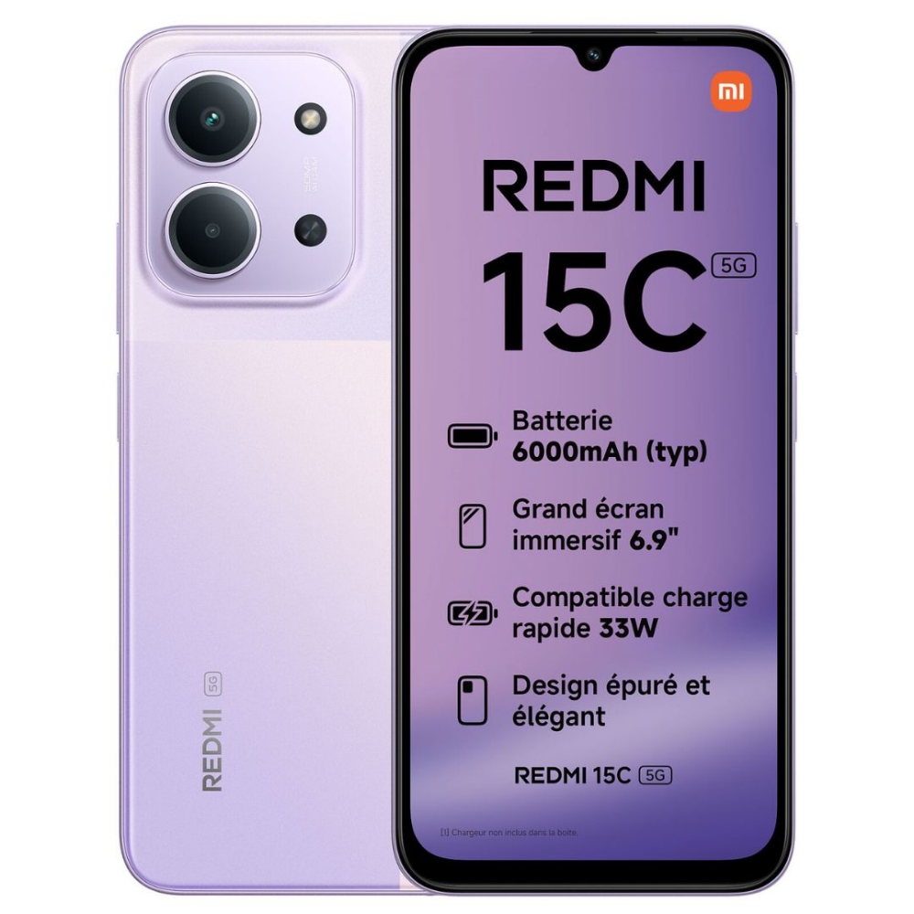 Immagine di SMARTPHONE XIAOMI REDMI 15C 5G 4+128GB DUOS PURPLE ITALIA
