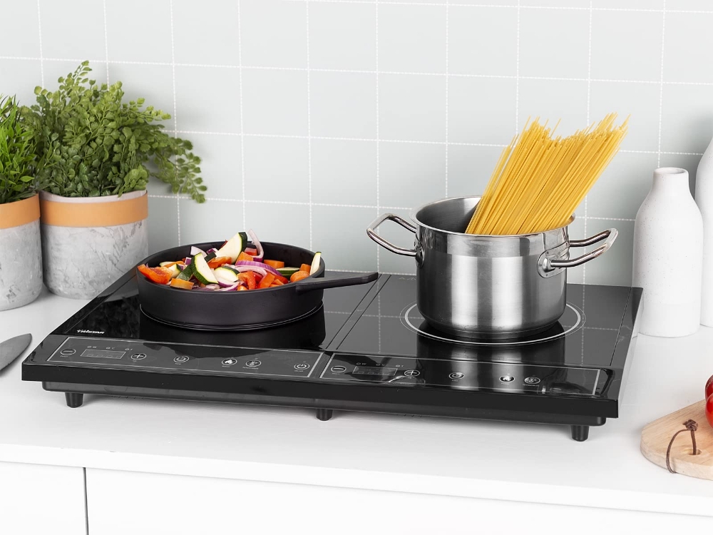 Picture of PIASTRA DA COTTURA A INDUZIONE DOPPIA 1400W/2000W TRISTAR IK-6162 BLACK