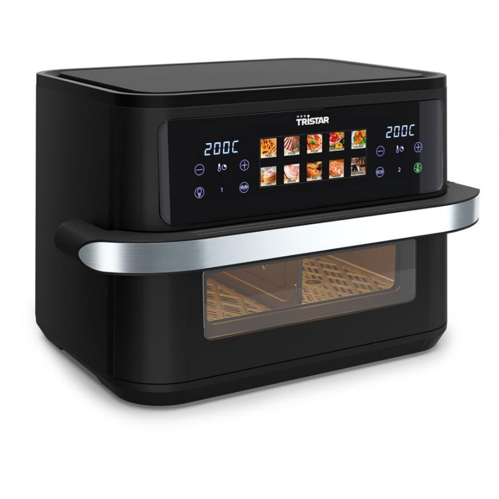 Picture of FRIGGITRICE AD ARIA CALDA DUALZONE FLEX 10LT 2800W TRISTAR FR-9078 NERO