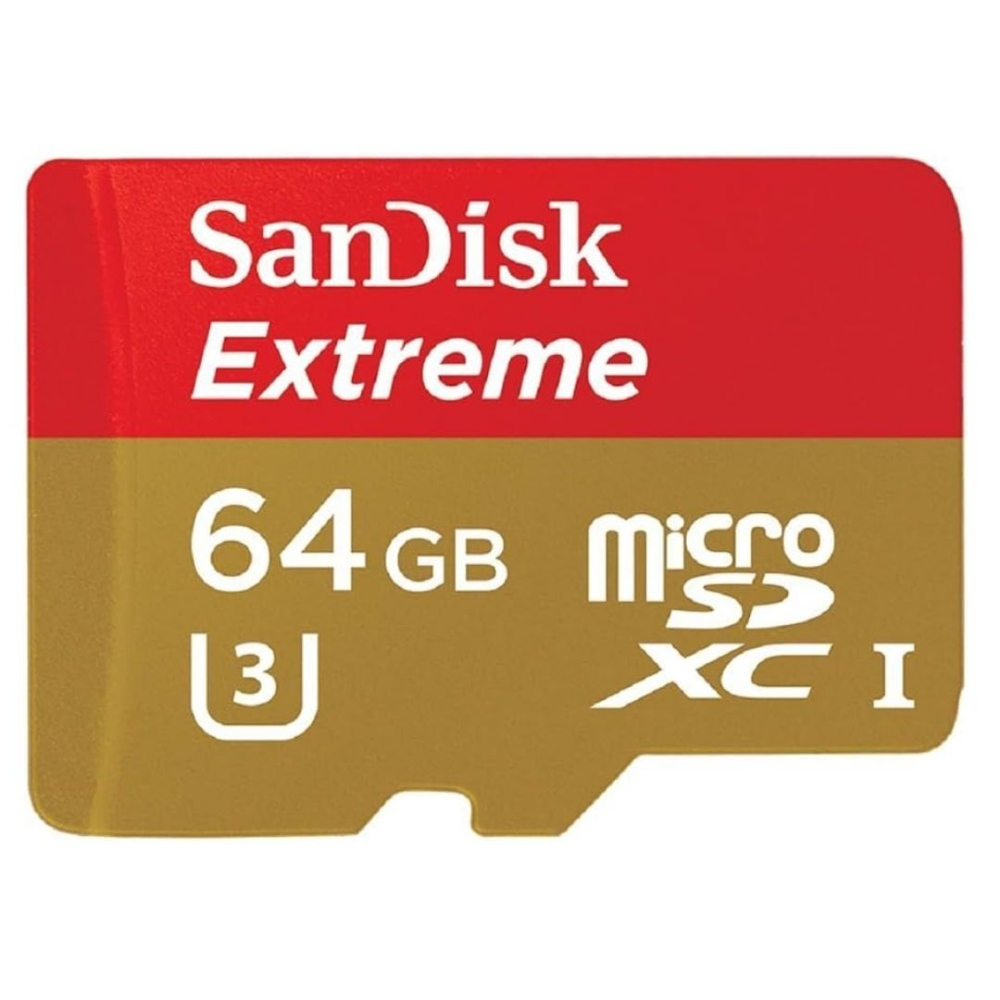 Immagine di MEMORY CARD MICRO SD/TRANSFLASH 64GB SANDISK EXTREME CLASSE 10 U3 V3 A2 SDSQXAH-064G-GN6MA