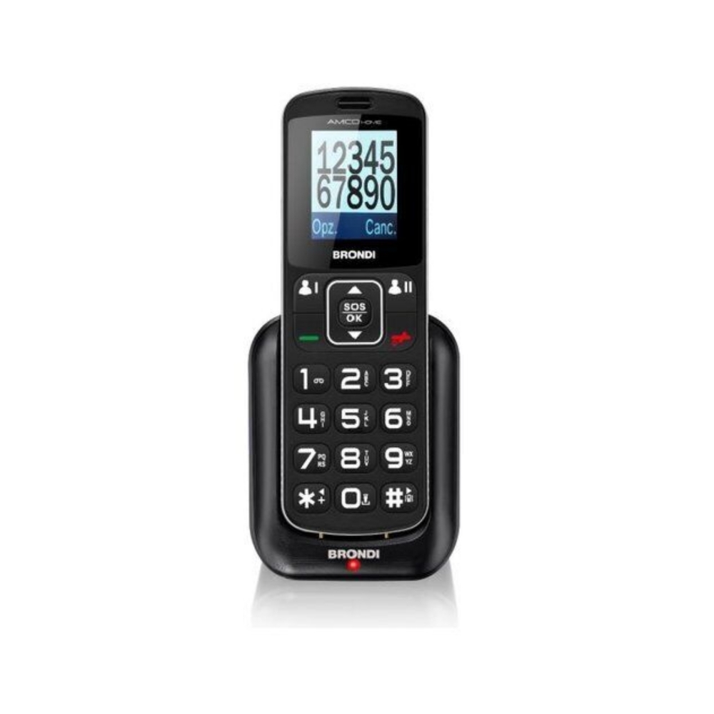 Picture of CELLULARE BRONDI AMICO HOME DUOS BLACK ITALIA