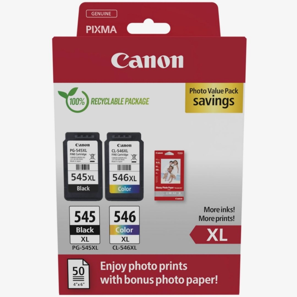 Immagine di CARTUCCIA CANON MULTIPACK 8286B011 PG-545XL/CL-546XL