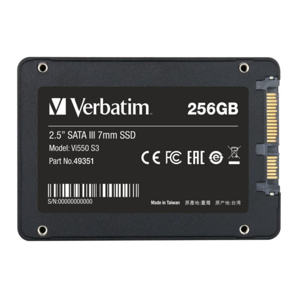 Picture of HARD DISK 2,5 SSD 256GB VI550 S3 VERBATIM SOLID STATE 49351