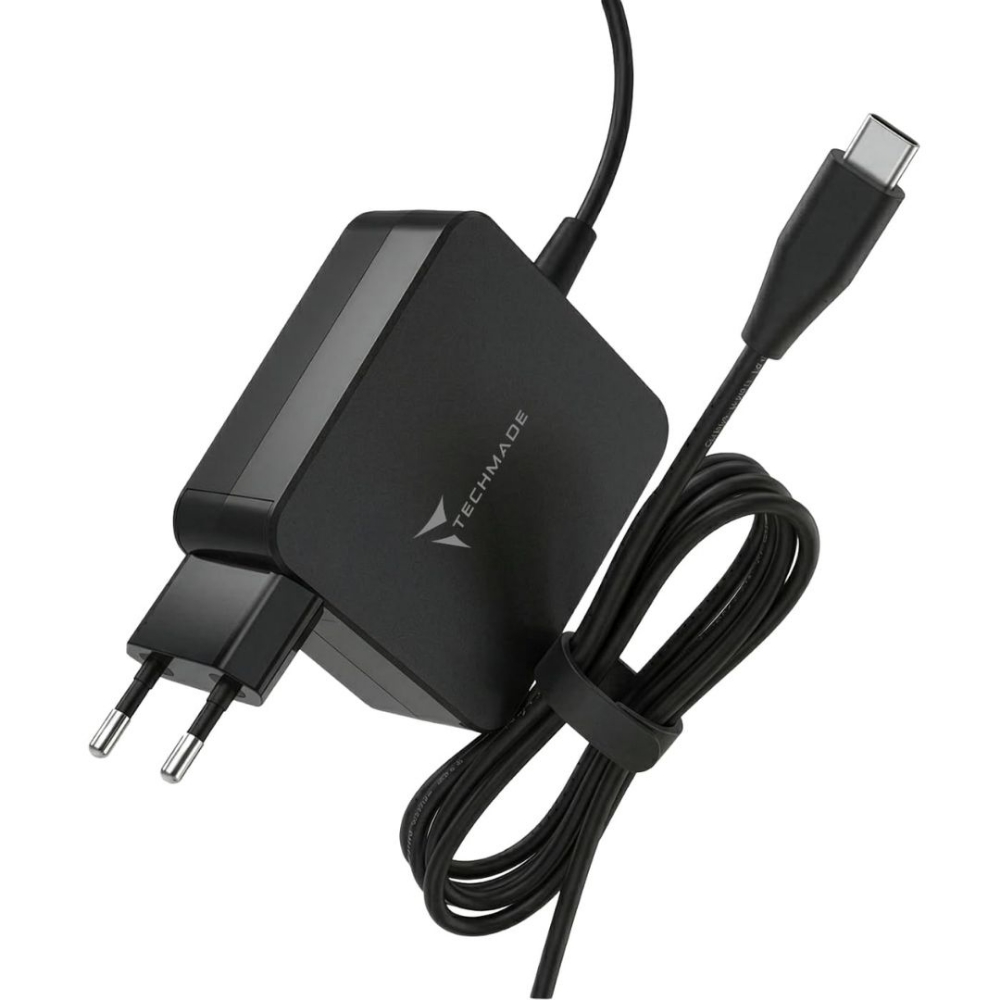 Picture of ALIMENTATORE UNIVERSALE PER NOTEBOOK TYPE C TECHMADE 65W TM-AE065PD