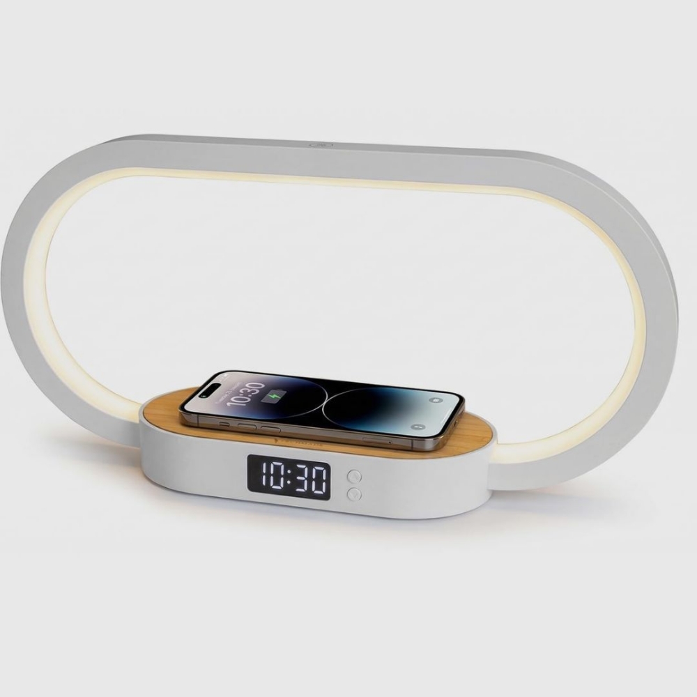 Picture of OROLOGIO DIGITALE CON RICARICA WIRELESS 15 WATT TECHMADE TM-2221-WH WHITE