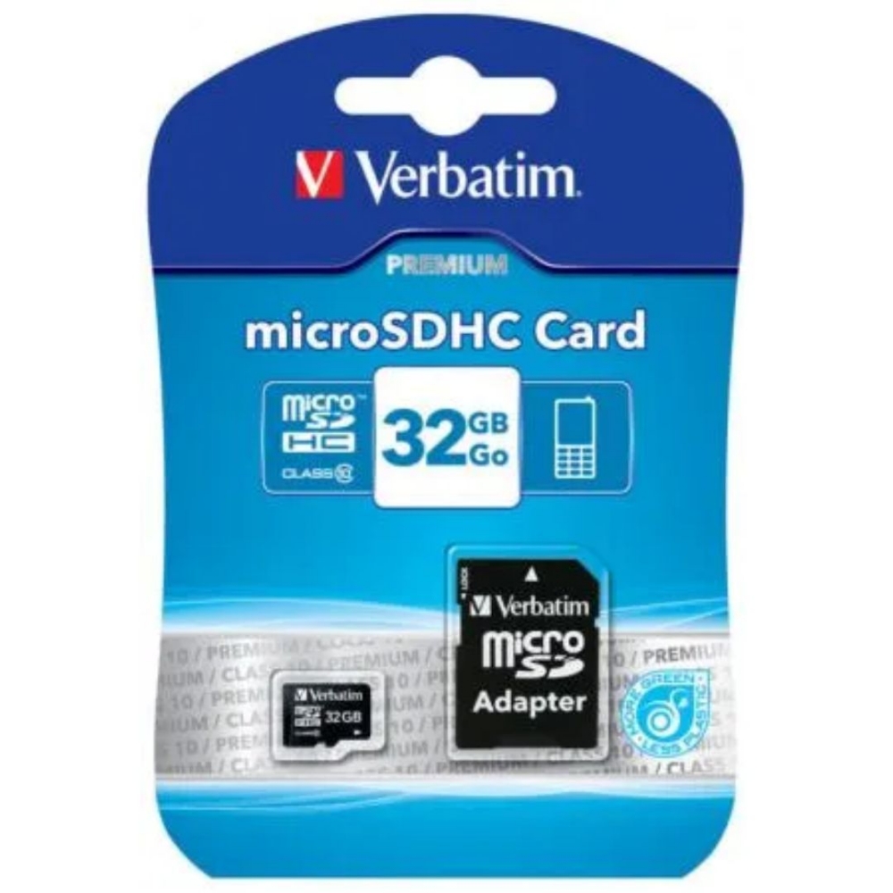 Picture of MEMORY CARD MICRO SD/TRANSFLASH 32GB VERBATIM CLASSE 10 44083