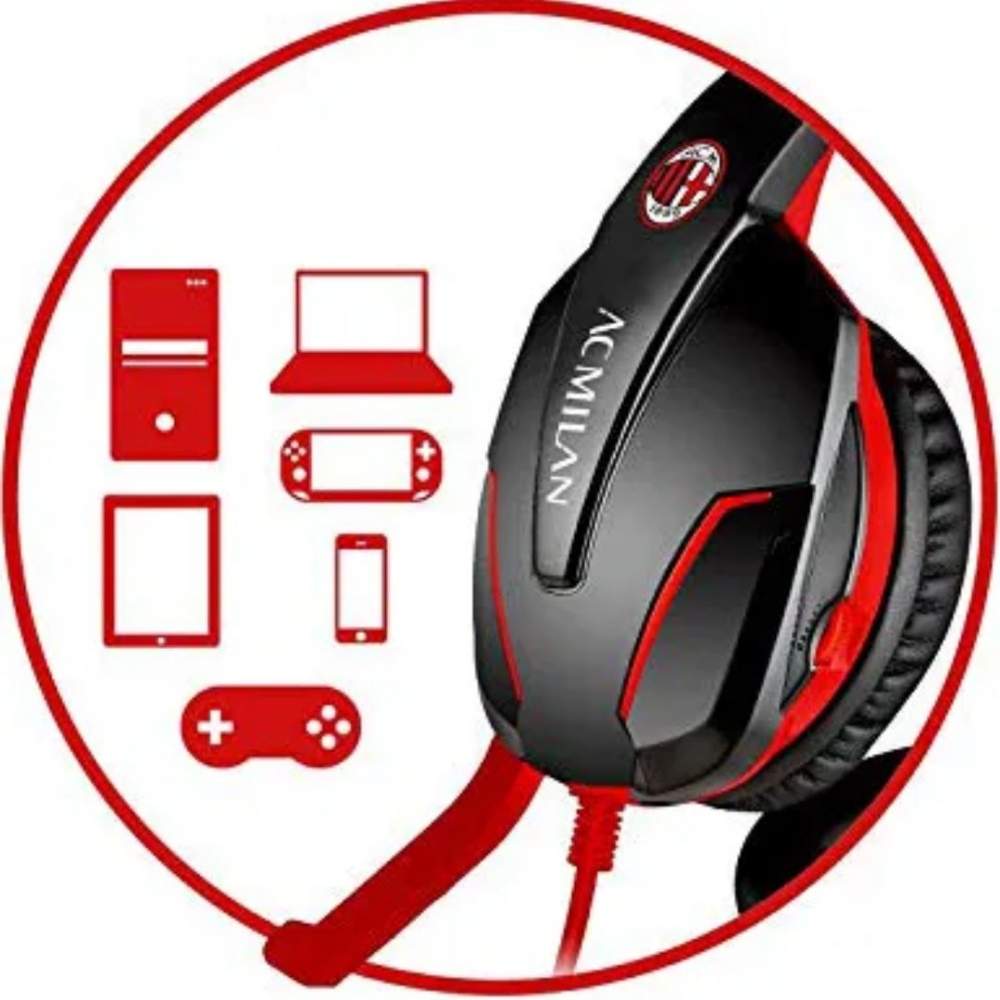Picture of CUFFIE + MICROFONO 3.5MM GAMING TECHMADE TM-FL1-RED