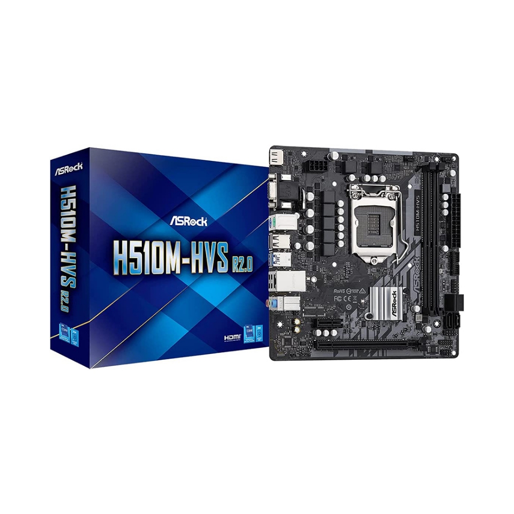 Picture of MAINBOARD SLGA1200 ASROCK H510M-HVS R2.0 90-MXBGT0-A0UAYZ