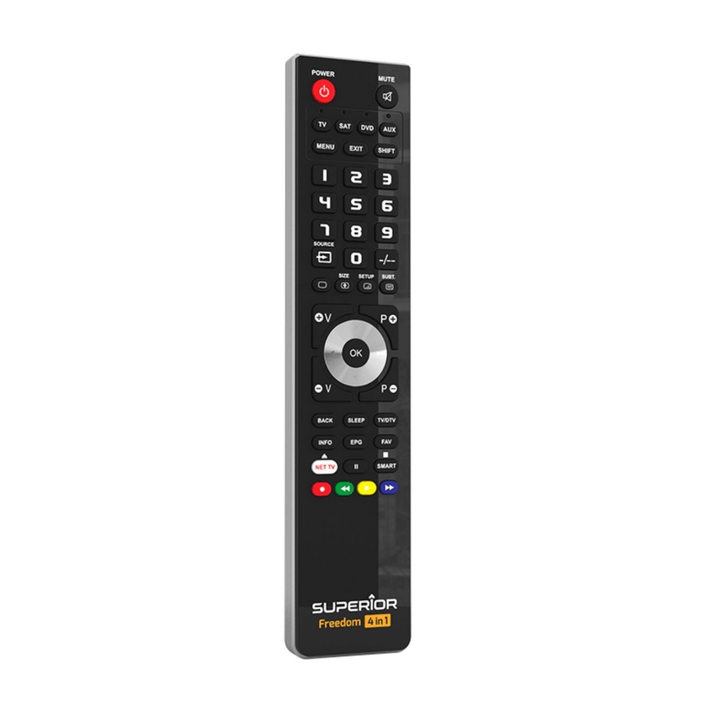 Immagine di TELECOMANDO UNIVERSALE PER TV SUPERIOR FREEDOM USB 4IN1 BLACK SUPTUB003