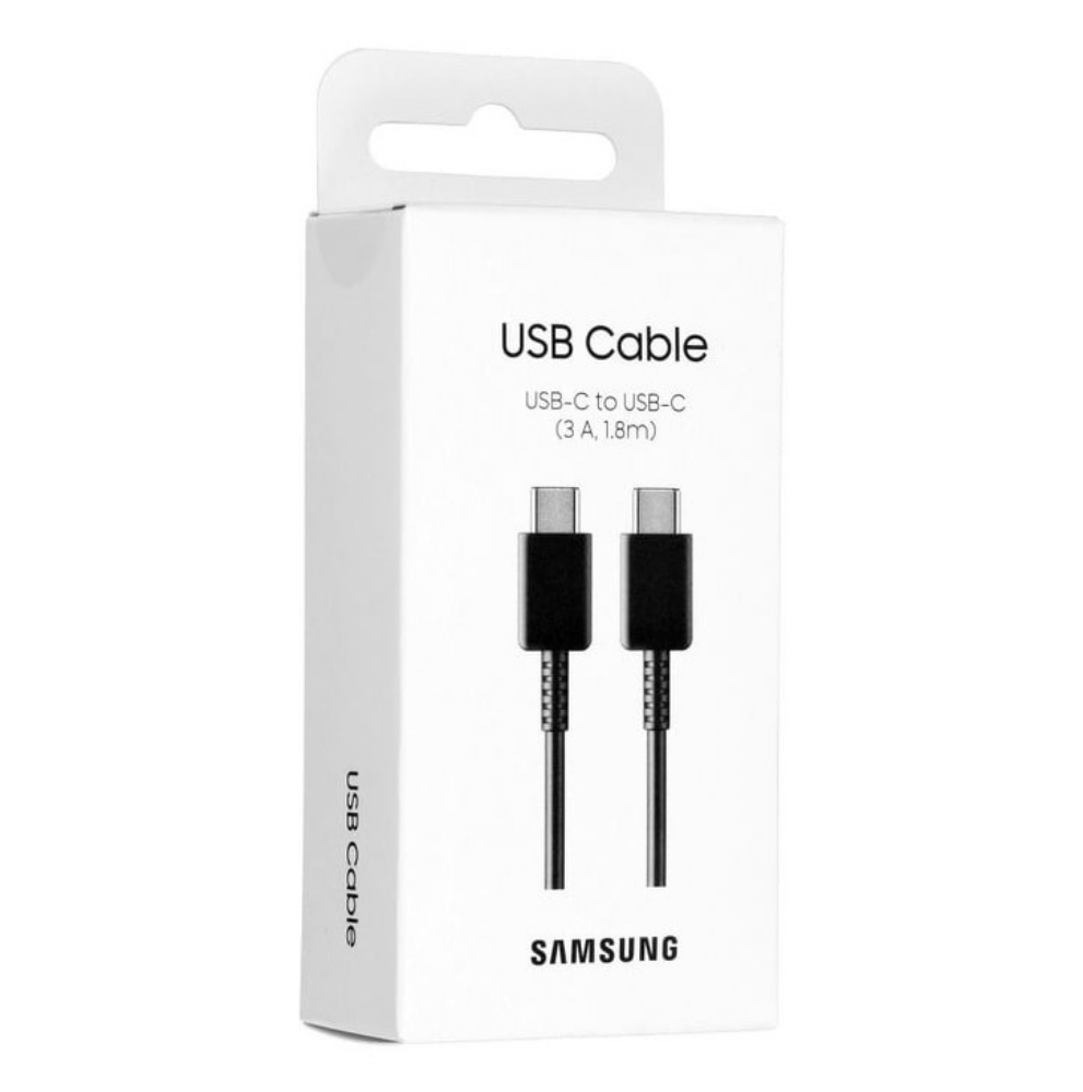 Immagine di CAVO DATI/CARICA PER SMARTPHONE TYPE-C / TYPE-C SAMSUNG 3A 1,8M EP-DX310JBEGEU BLACK