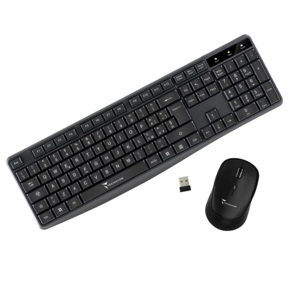 Immagine di TASTIERA + MOUSE WIRELESS TECHMADE TM-KM001
