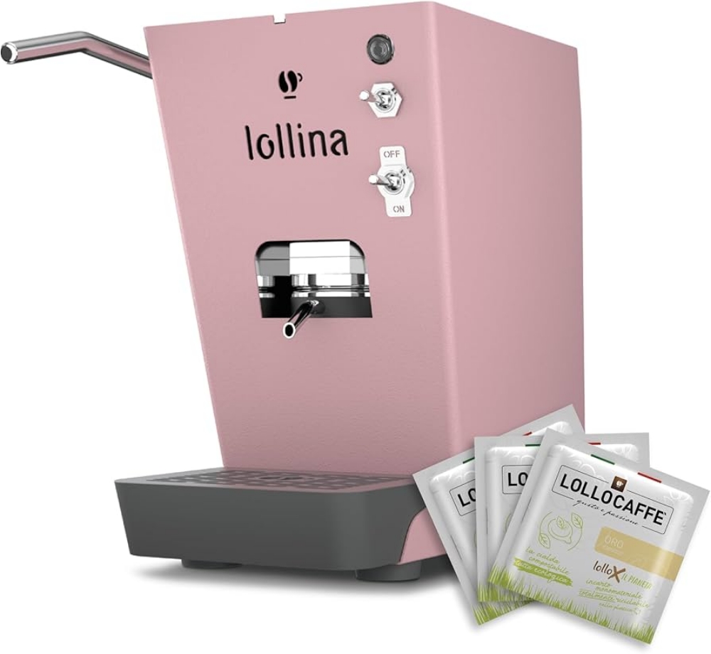 Picture of MACCHINA DA CAFFE' LOLLO CAFFE' LOLLINA CANDY ROSAPOP + BOX 40 CIALDE LOLLO MIX ORO