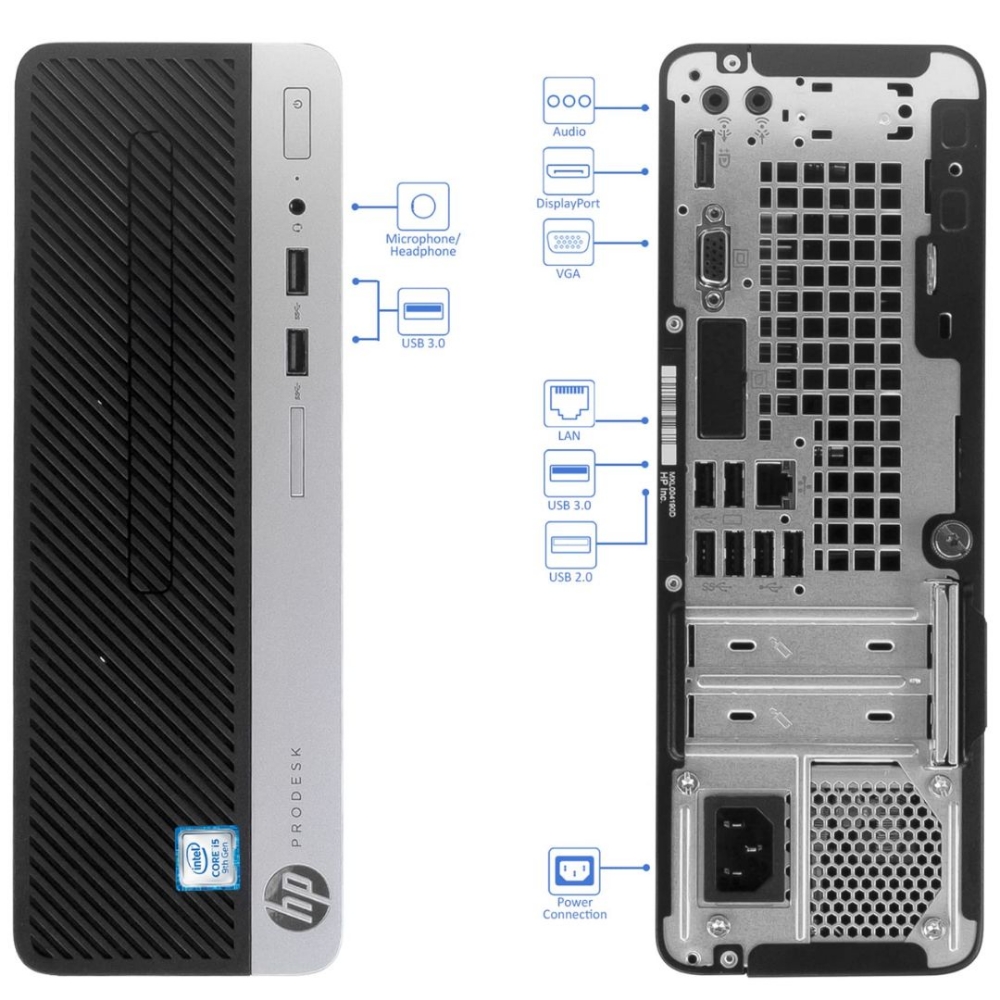 Picture of PC HP 400 G6 SFF I5-9TH/8GB/256GB/SSD/W11P RICONDIZIONATO GRADO A