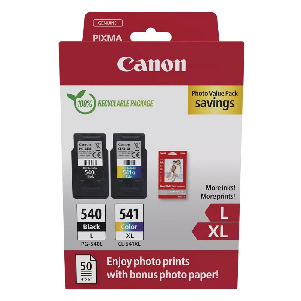 Immagine di CARTUCCIA CANON MULTIPACK 5224B012 BLACK PG-540L/COLORE CL-541XL