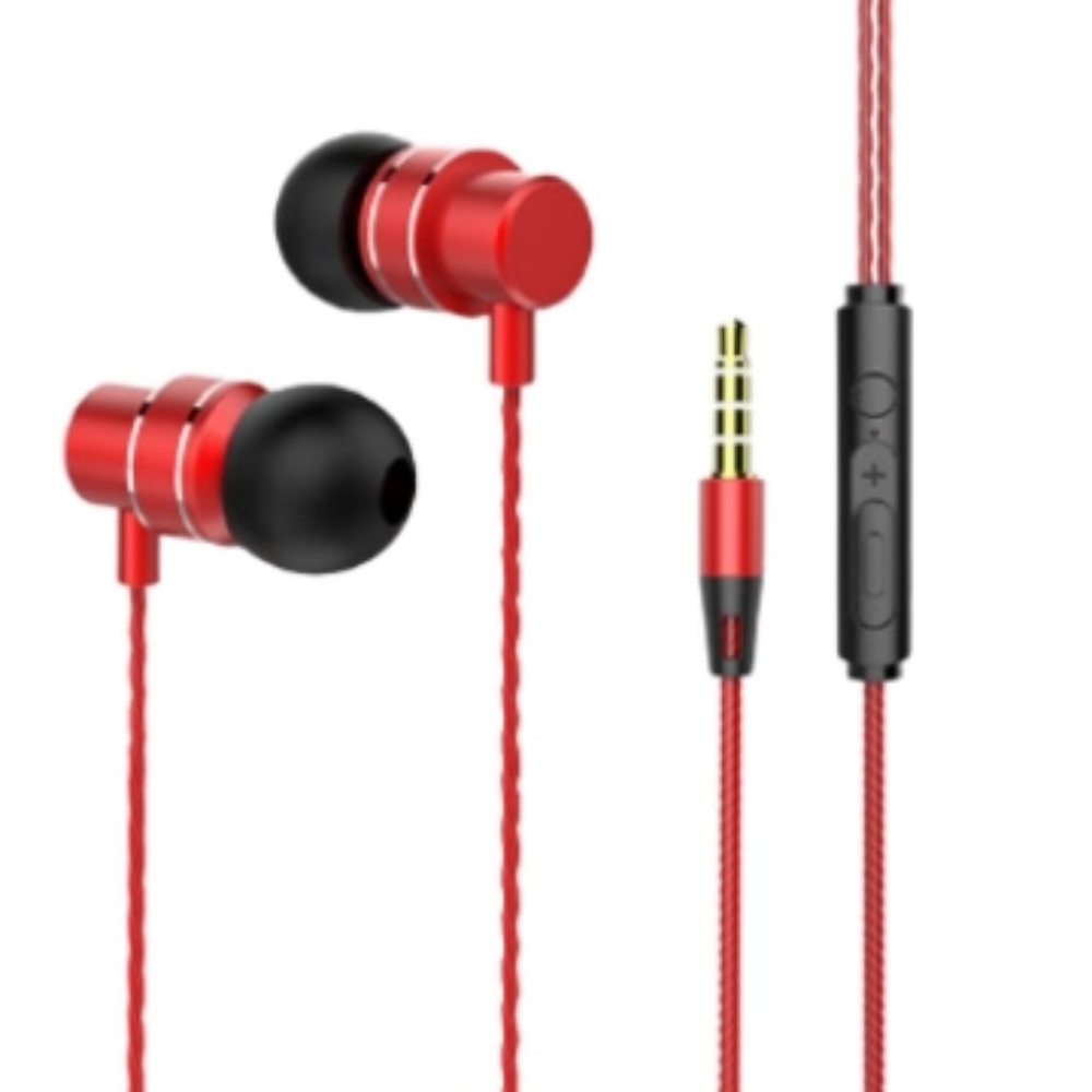 Immagine di AURICOLARE LENOVO JACK 3,5MM CON MICROFONO HF118 RED