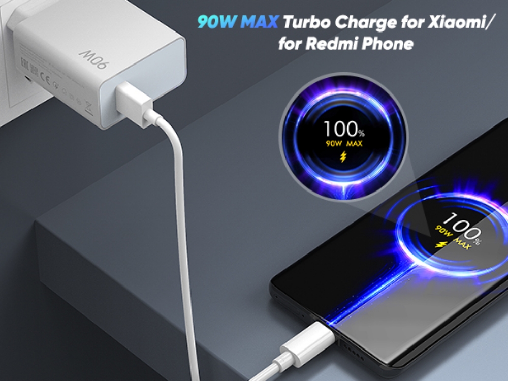 Picture of CARICABATTERIA DA RETE 90W XIAOMI BHR07ZBEU USB-A + CAVO TYPE-C
