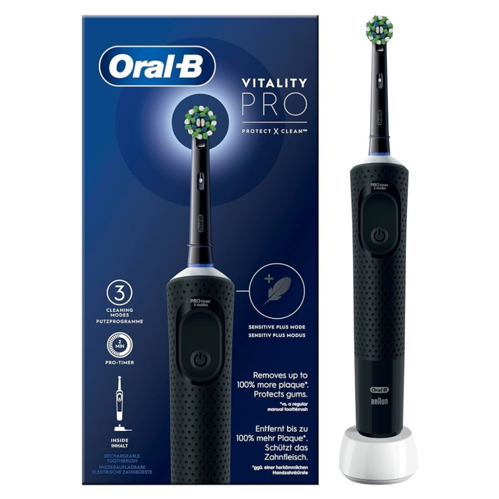 Picture of SPAZZOLINO ELETTRICO BRAUN ORAL-B VITALITY PRO 2 TESTINE BLACK