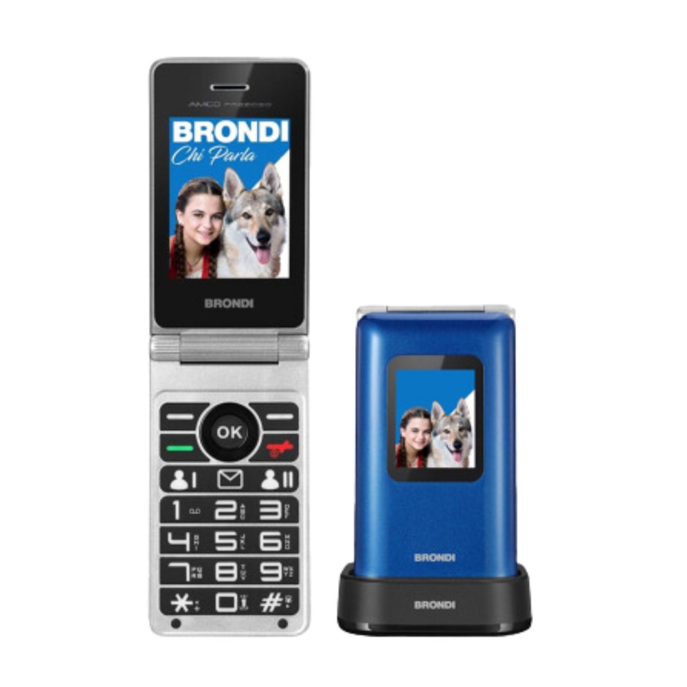 Picture of CELLULARE BRONDI AMICO PREZIOSO DUOS BLUE METAL ITALIA